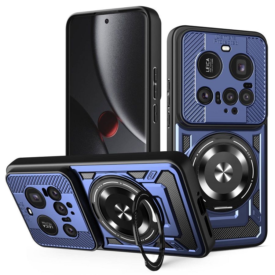 360 Rotating Stand Phone Case for Xiaomi 15 Ultra 15 Pro 14T Pro 14 Ultra Poco F7 Pro F7 Ultra X7 Pro 2-in-1 Shockproof Wireless Magnetic Car Charge Case