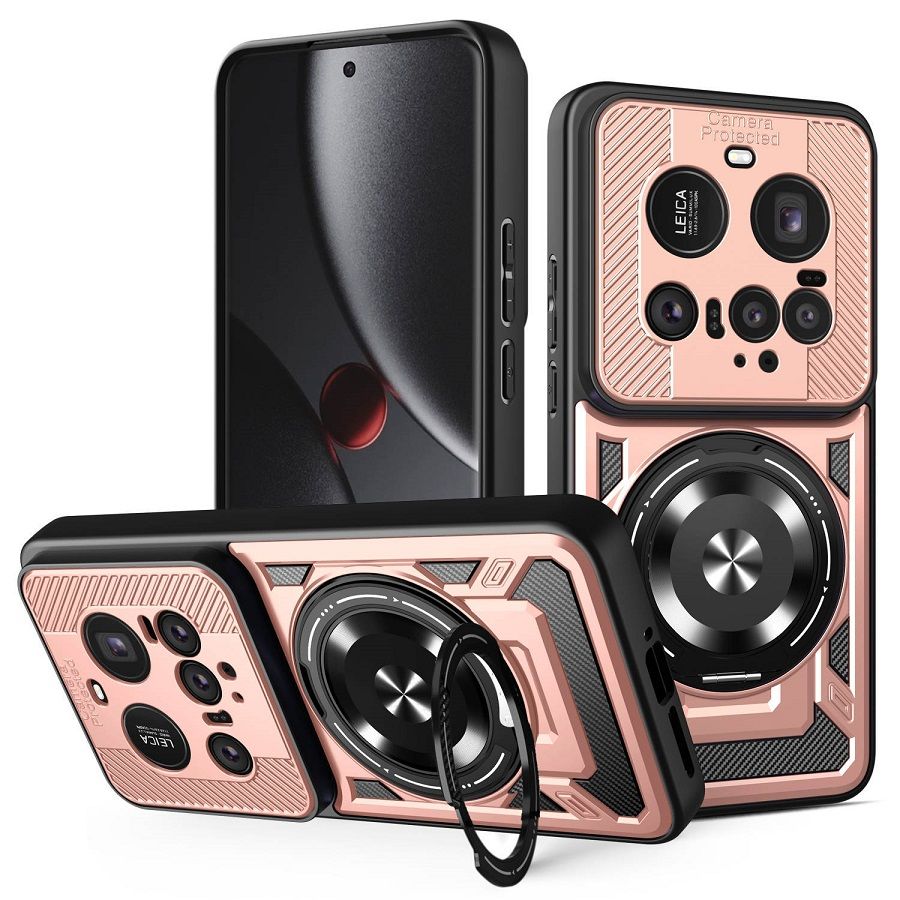 360 Rotating Stand Phone Case for Xiaomi 15 Ultra 15 Pro 14T Pro 14 Ultra Poco F7 Pro F7 Ultra X7 Pro 2-in-1 Shockproof Wireless Magnetic Car Charge Case