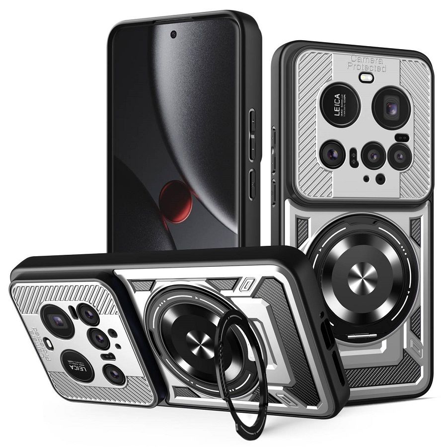 360 Rotating Stand Phone Case for Xiaomi 15 Ultra 15 Pro 14T Pro 14 Ultra Poco F7 Pro F7 Ultra X7 Pro 2-in-1 Shockproof Wireless Magnetic Car Charge Case