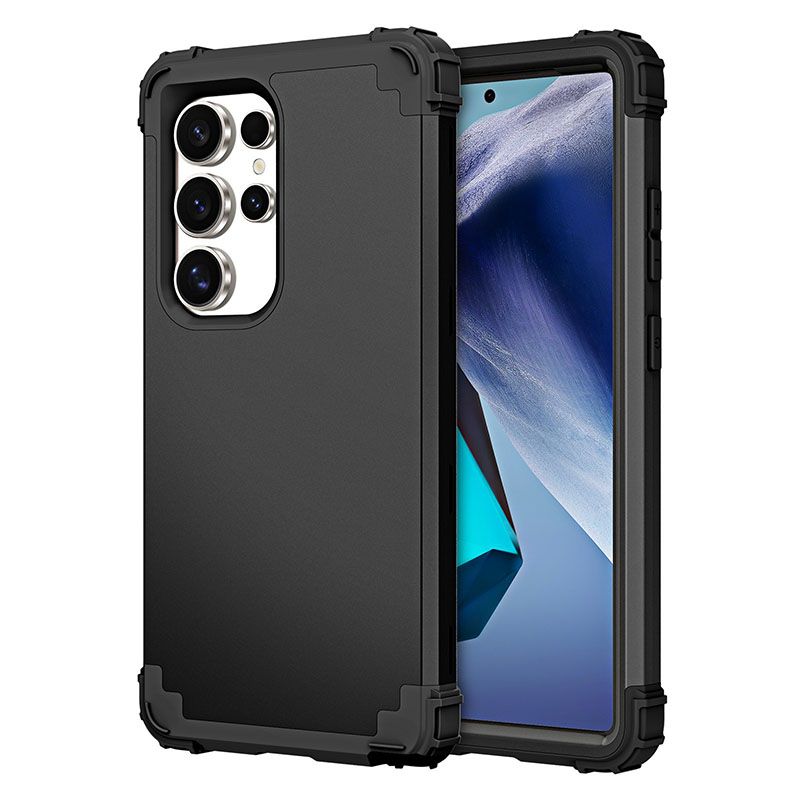 Phone Case For Samsung Galaxy S25 S24 FE S23 Plus S22 S21 Plus S20 Ultra Note 20 Ultra 10 Plus 9 8 S10e S10 Plus S9 S8 Plus 3 in 1 Hybrid Hard PC Silicone Heavy Duty Rugged Bumper
