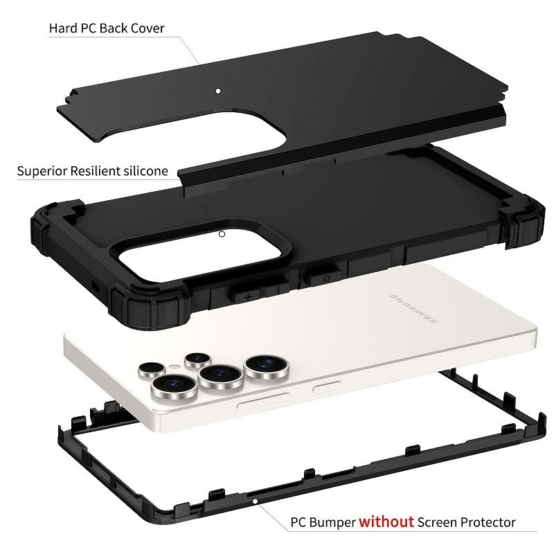 Phone Case For Samsung Galaxy S25 S24 FE S23 Plus S22 S21 Plus S20 Ultra Note 20 Ultra 10 Plus 9 8 S10e S10 Plus S9 S8 Plus 3 in 1 Hybrid Hard PC Silicone Heavy Duty Rugged Bumper