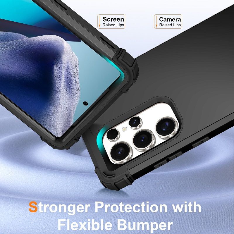 Phone Case For Samsung Galaxy S25 S24 FE S23 Plus S22 S21 Plus S20 Ultra Note 20 Ultra 10 Plus 9 8 S10e S10 Plus S9 S8 Plus 3 in 1 Hybrid Hard PC Silicone Heavy Duty Rugged Bumper
