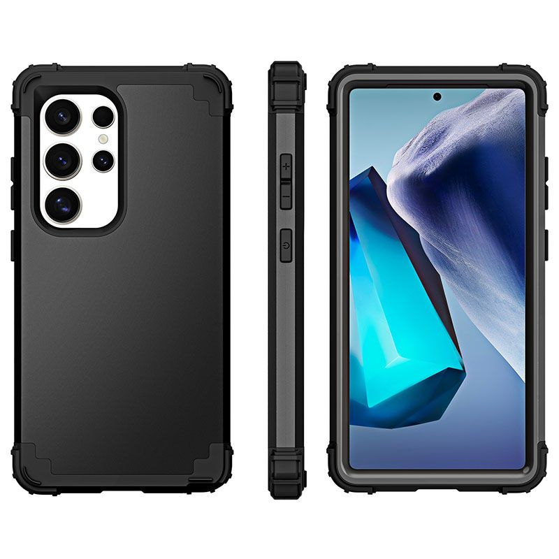 Phone Case For Samsung Galaxy S25 S24 FE S23 Plus S22 S21 Plus S20 Ultra Note 20 Ultra 10 Plus 9 8 S10e S10 Plus S9 S8 Plus 3 in 1 Hybrid Hard PC Silicone Heavy Duty Rugged Bumper