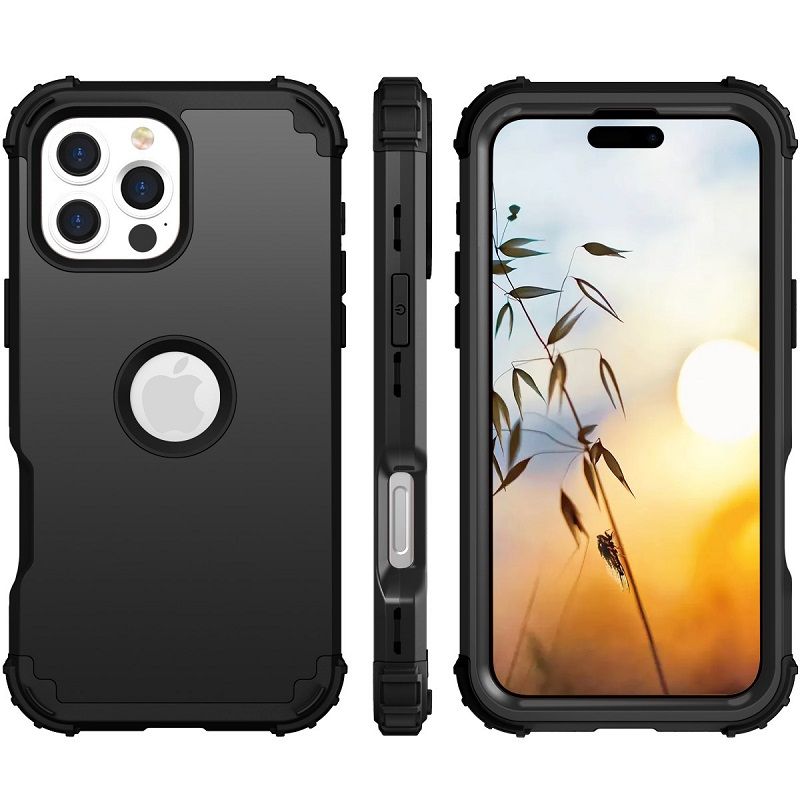Phone Case For iPhone 16e 16 15 14 12 13 11 Pro Max 16 Plus 15 Plus 14 Plus 13 12 Mini XS Max XR X 8 7 Plus 3 in 1 Hybrid Hard PC Silicone Heavy Duty Rugged Bumper