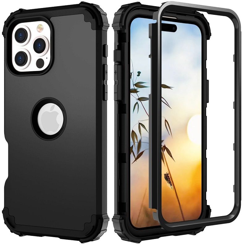 Phone Case For iPhone 16e 16 15 14 12 13 11 Pro Max 16 Plus 15 Plus 14 Plus 13 12 Mini XS Max XR X 8 7 Plus 3 in 1 Hybrid Hard PC Silicone Heavy Duty Rugged Bumper