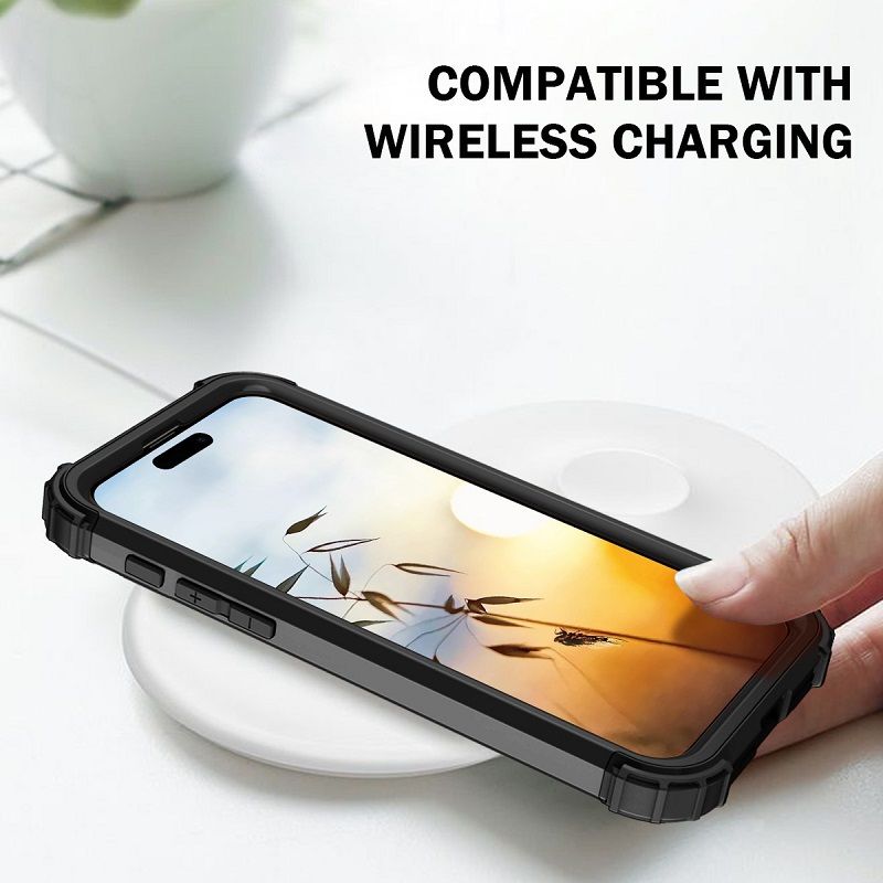 Phone Case For iPhone 16e 16 15 14 12 13 11 Pro Max 16 Plus 15 Plus 14 Plus 13 12 Mini XS Max XR X 8 7 Plus 3 in 1 Hybrid Hard PC Silicone Heavy Duty Rugged Bumper