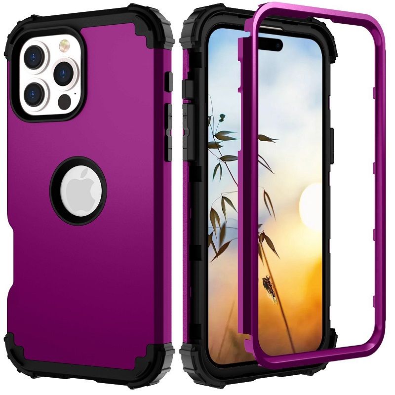 Phone Case For iPhone 16e 16 15 14 12 13 11 Pro Max 16 Plus 15 Plus 14 Plus 13 12 Mini XS Max XR X 8 7 Plus 3 in 1 Hybrid Hard PC Silicone Heavy Duty Rugged Bumper
