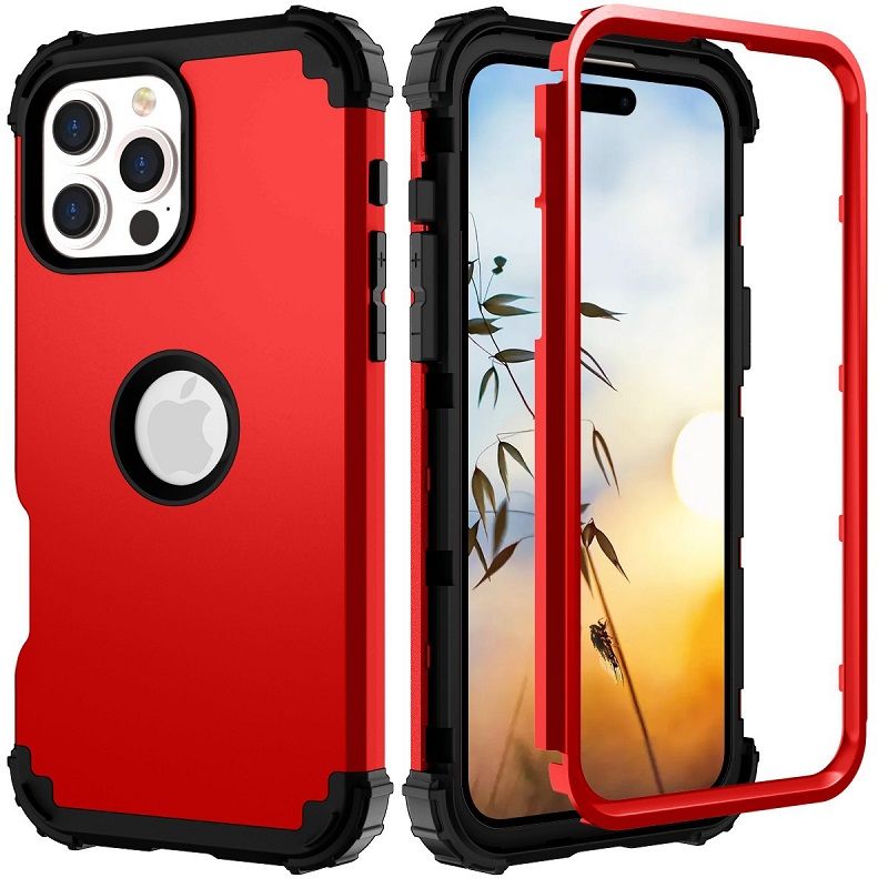 Phone Case For iPhone 16e 16 15 14 12 13 11 Pro Max 16 Plus 15 Plus 14 Plus 13 12 Mini XS Max XR X 8 7 Plus 3 in 1 Hybrid Hard PC Silicone Heavy Duty Rugged Bumper