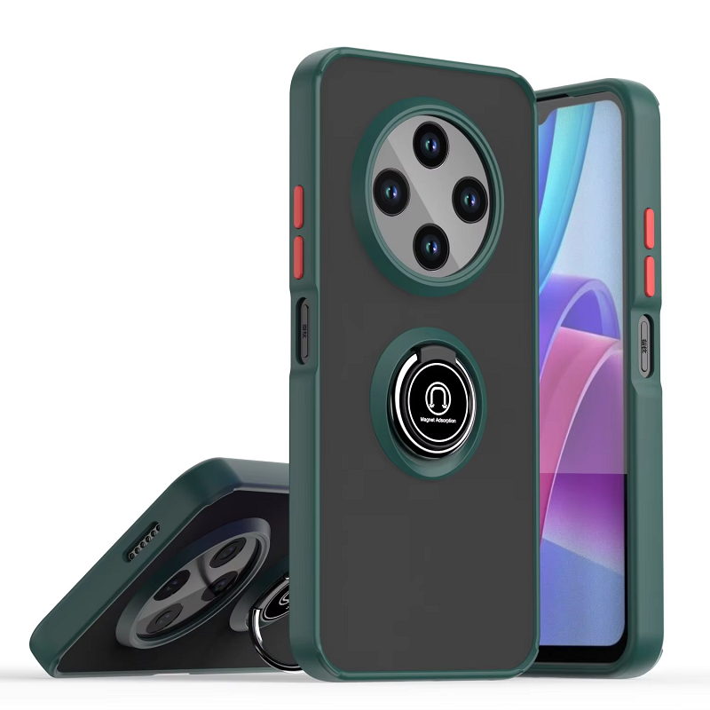 Phone Case for Tecno Spark 30C Shockproof Bumper [Drop-Protection] Case with Ring Holder Stand Magnetic Cover
