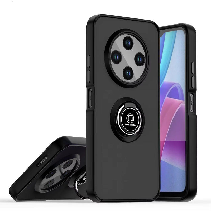 Phone Case for Tecno Spark 30C Shockproof Bumper [Drop-Protection] Case with Ring Holder Stand Magnetic Cover