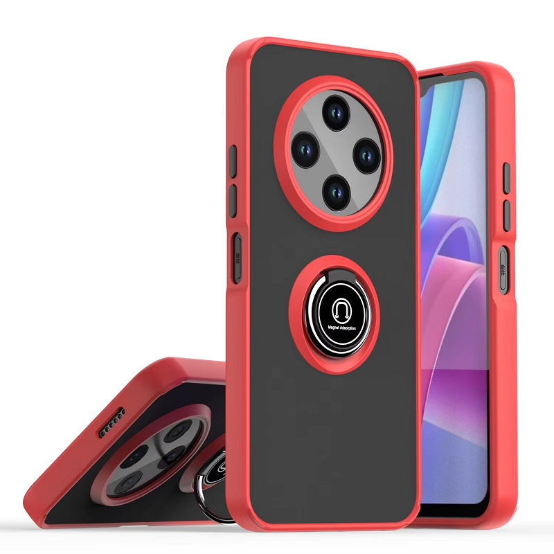 Phone Case for Tecno Spark 30C Shockproof Bumper [Drop-Protection] Case with Ring Holder Stand Magnetic Cover
