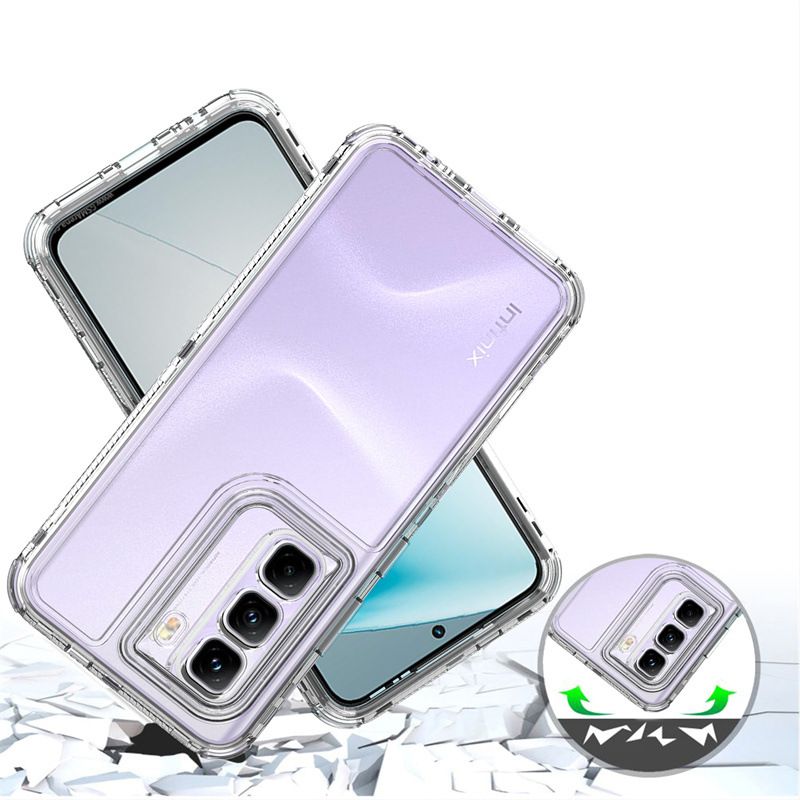 Cover for Infinix Hot 50 Pro+ Transparent 3 in 1 Soft Hard Combination Phone Case for Infinix Hot 50 Pro Plus