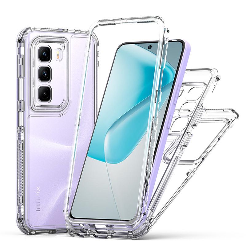 Cover for Infinix Hot 50 Pro+ Transparent 3 in 1 Soft Hard Combination Phone Case for Infinix Hot 50 Pro Plus