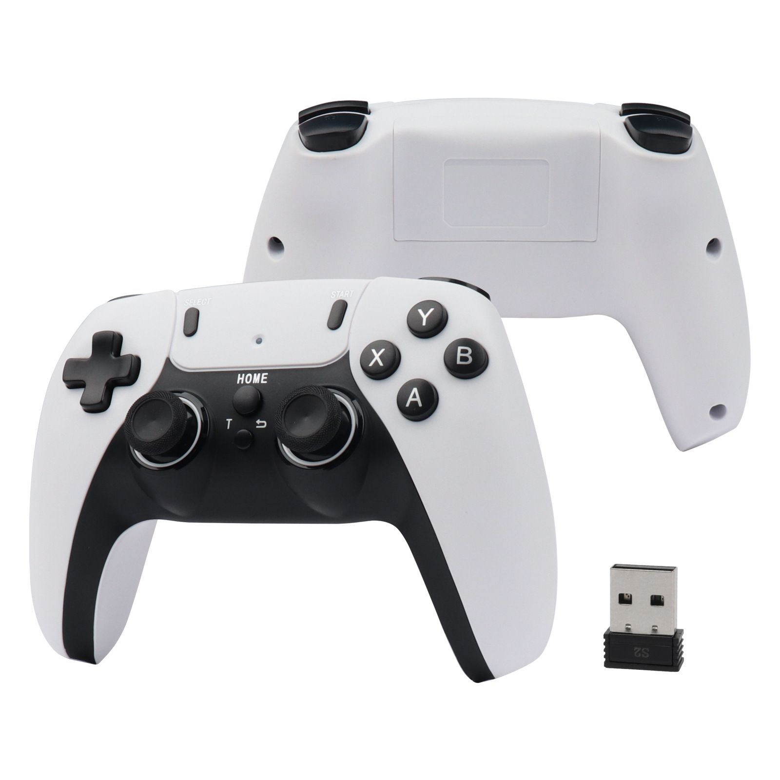 Gamepad Video Game Joystick Buttons Wireless BT P4 Gaming Controller Compatible with P4/P3/PC/Android/Smart TV Box Console