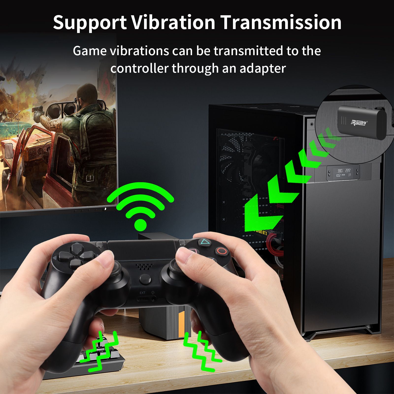 PS4/PS5 Bluetooth Converter SWITCH Gamepad Compatible PC Android TV Box USB Adapter