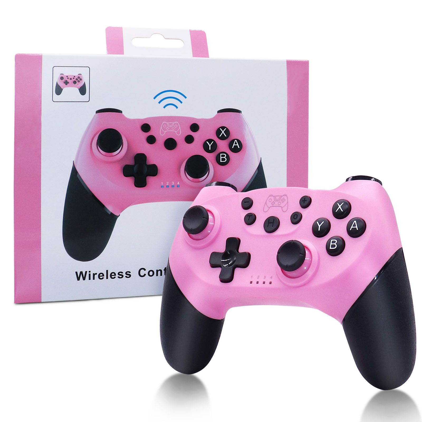 Wireless Controller Compatible for Nintendo Switch Adjustable Turbo with 6-Axis Vibration Gamepad for PC/NS Lite Console