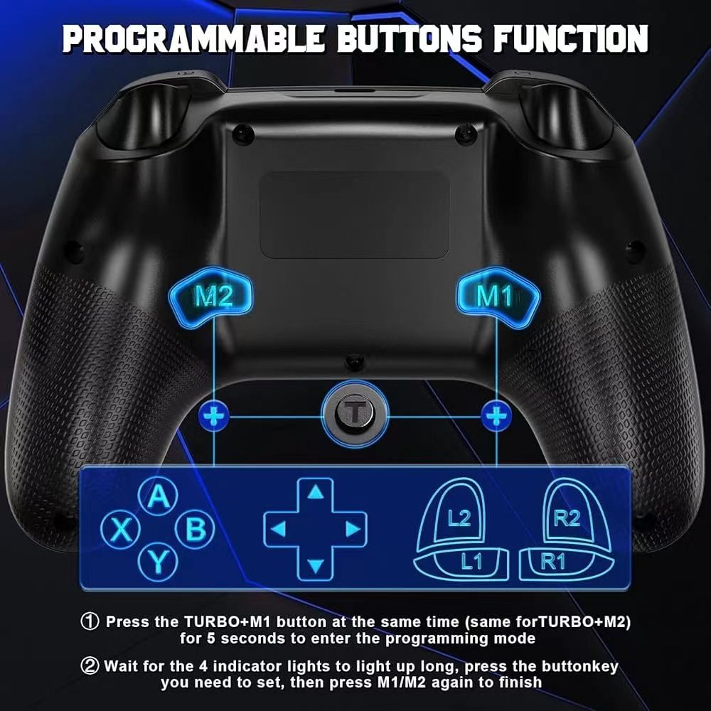 RGB Light Gaming Wireless Gamepad Video Game Controllers for Switch/PC Console