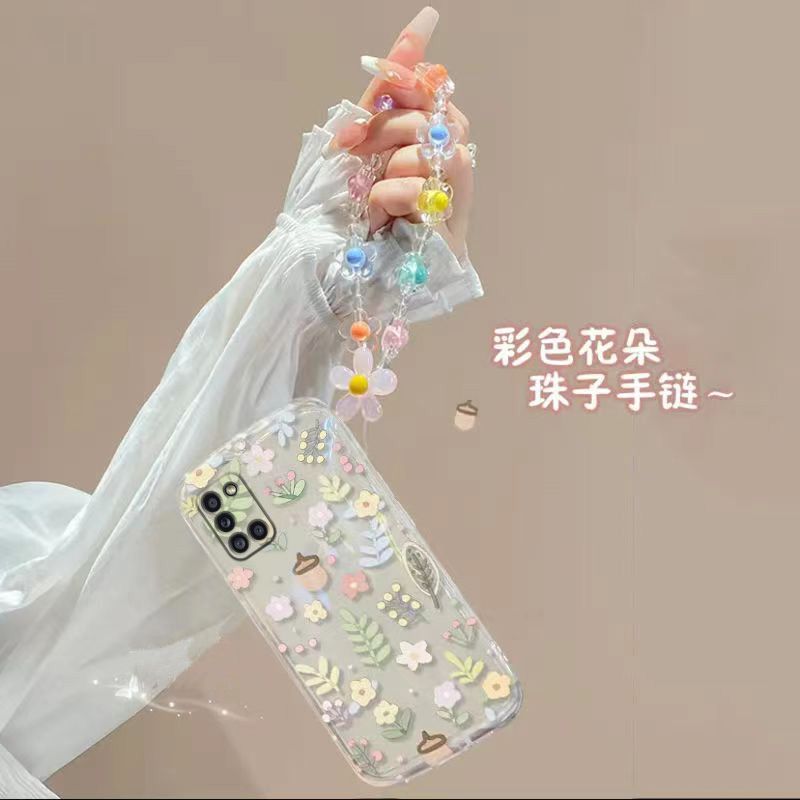 Phone Case for Samsung Galaxy A31 Fashion Flowers Soft Case Fall Prevention Protective Cover for Samsung Galaxy A31