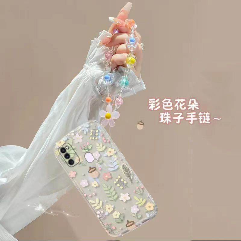 Phone Case for Samsung Galaxy M31/M21/M31 Prime/M30S Fashion Flowers Soft Case Fall Prevention Protective Cover for Samsung Galaxy M31/M21/M31 Prime/M30S