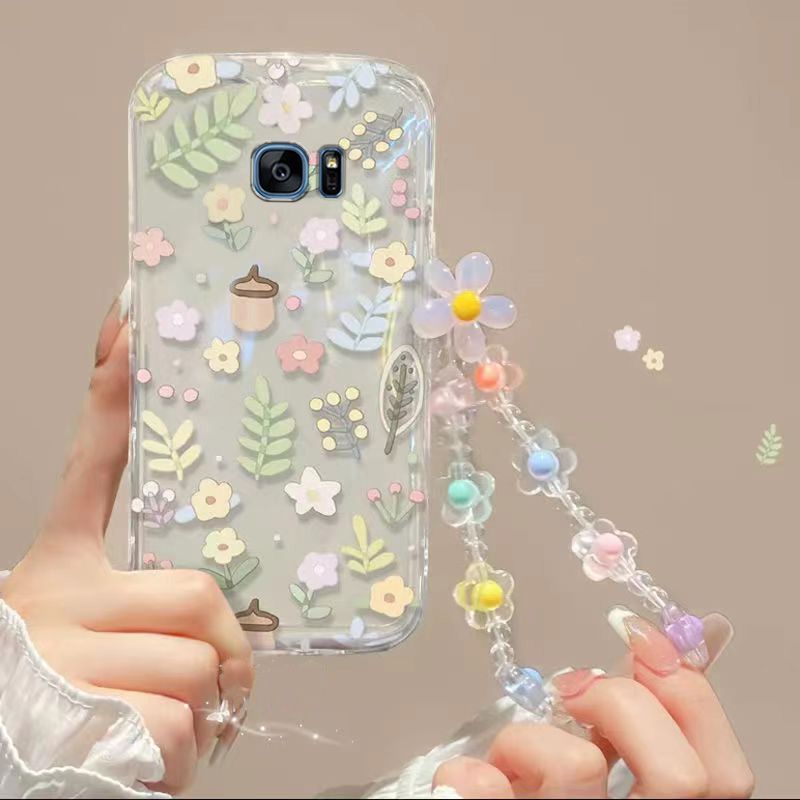 Phone Case for Samsung Galaxy S6 Fashion Flowers Soft Case Fall Prevention Protective Cover for Samsung Galaxy S6