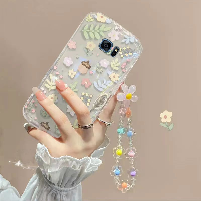 Phone Case for Samsung Galaxy S6 Fashion Flowers Soft Case Fall Prevention Protective Cover for Samsung Galaxy S6