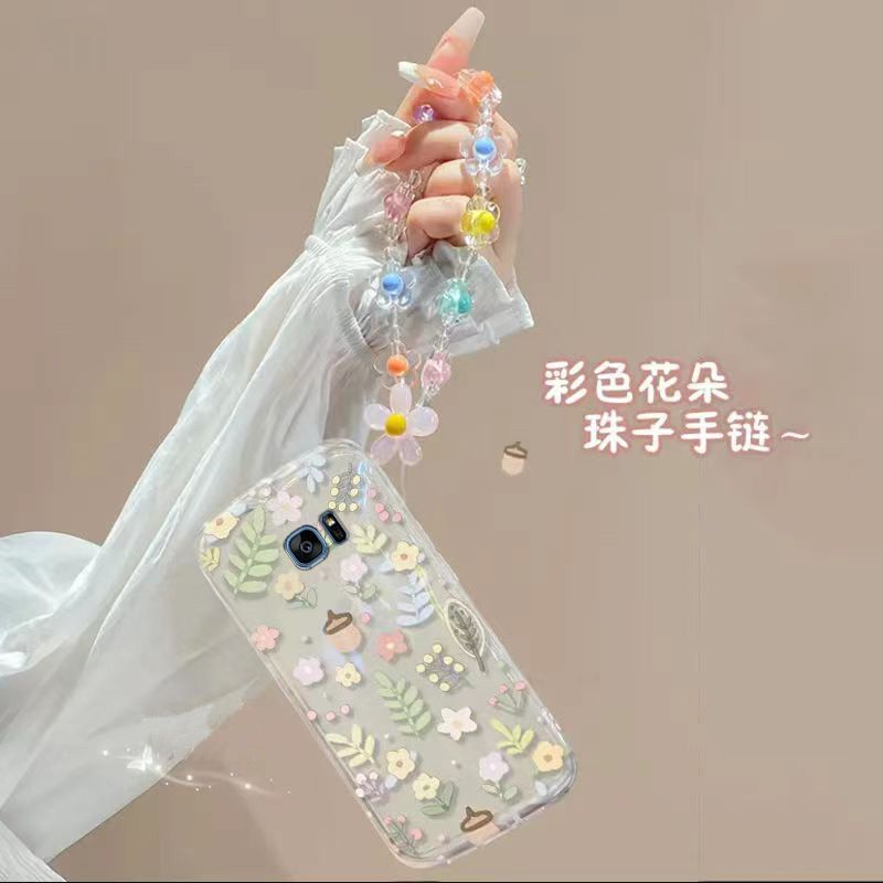 Phone Case for Samsung Galaxy S6 Fashion Flowers Soft Case Fall Prevention Protective Cover for Samsung Galaxy S6