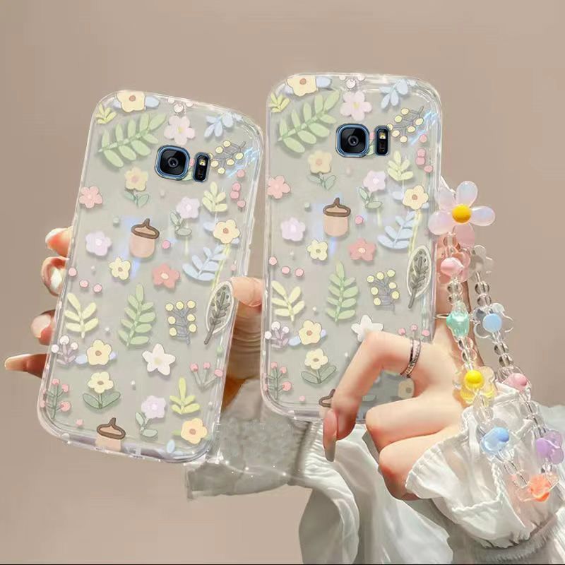 Phone Case for Samsung Galaxy S6 Fashion Flowers Soft Case Fall Prevention Protective Cover for Samsung Galaxy S6