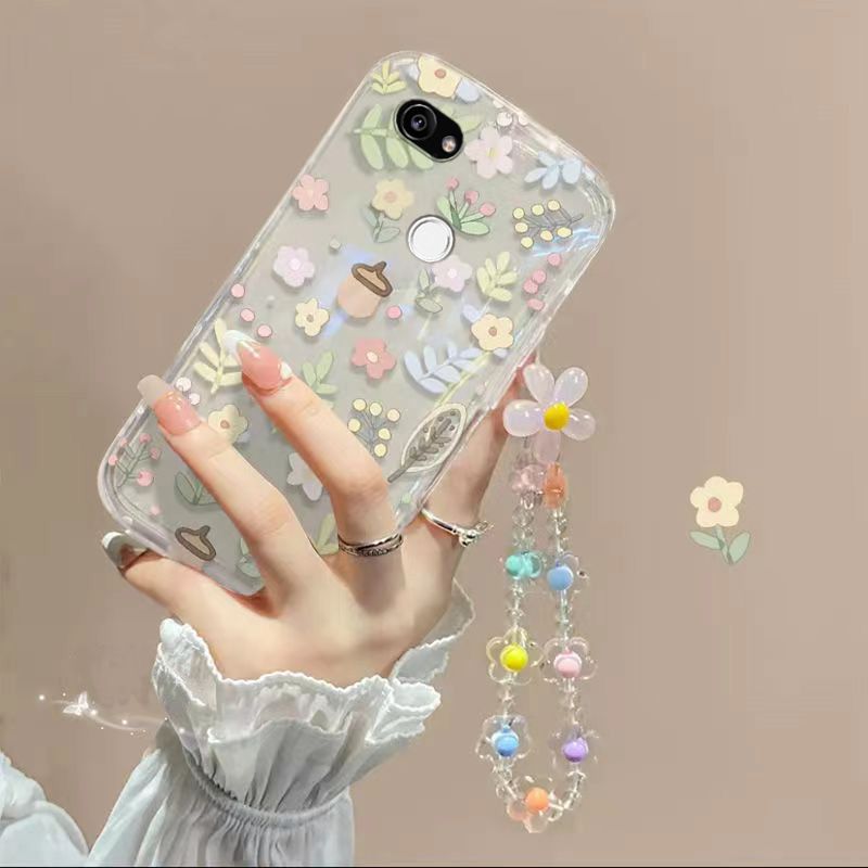 Phone Case for Google Pixel 2 XL Fashion Flowers Soft Case Fall Prevention Protective Cover for Google Pixel 2XL