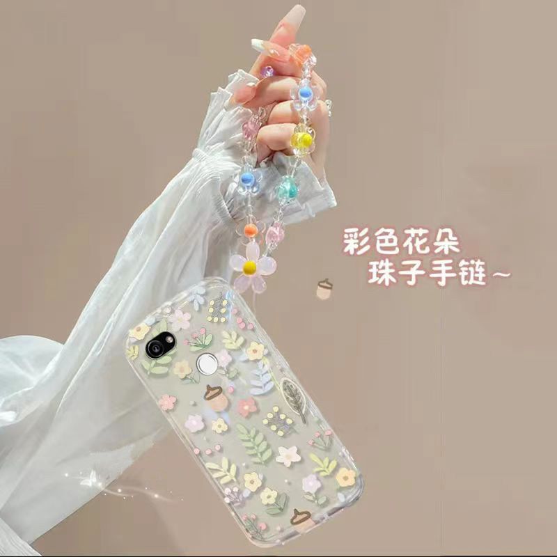 Phone Case for Google Pixel 2 XL Fashion Flowers Soft Case Fall Prevention Protective Cover for Google Pixel 2XL