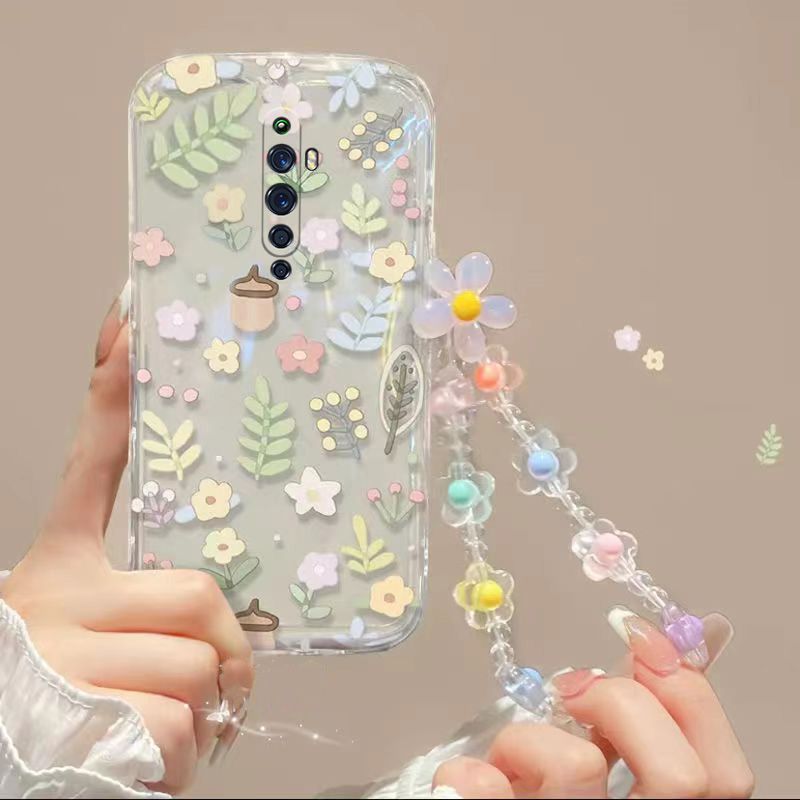 Phone Case for OPPO Reno 2Z 2F Fashion Flowers Soft Case Fall Prevention Protective Cover for OPPO Reno 2 Z 2 F