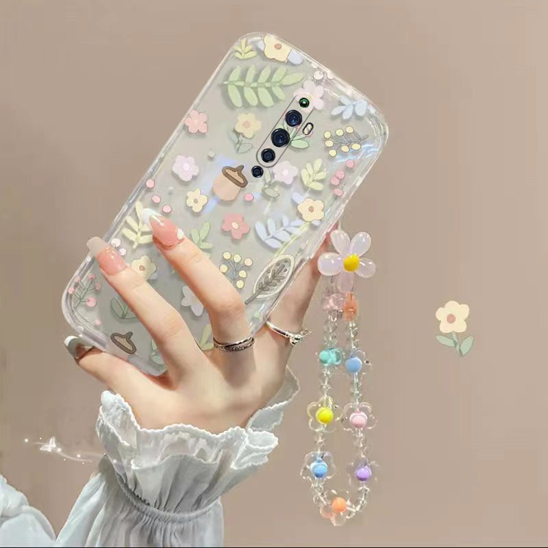 Phone Case for OPPO Reno 2Z 2F Fashion Flowers Soft Case Fall Prevention Protective Cover for OPPO Reno 2 Z 2 F