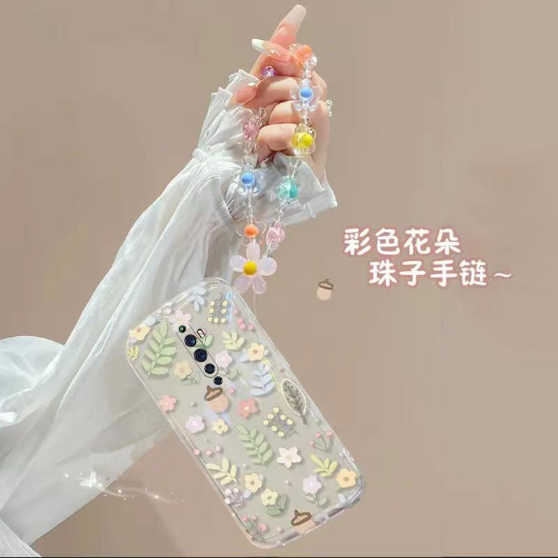 Phone Case for OPPO Reno 2Z 2F Fashion Flowers Soft Case Fall Prevention Protective Cover for OPPO Reno 2 Z 2 F