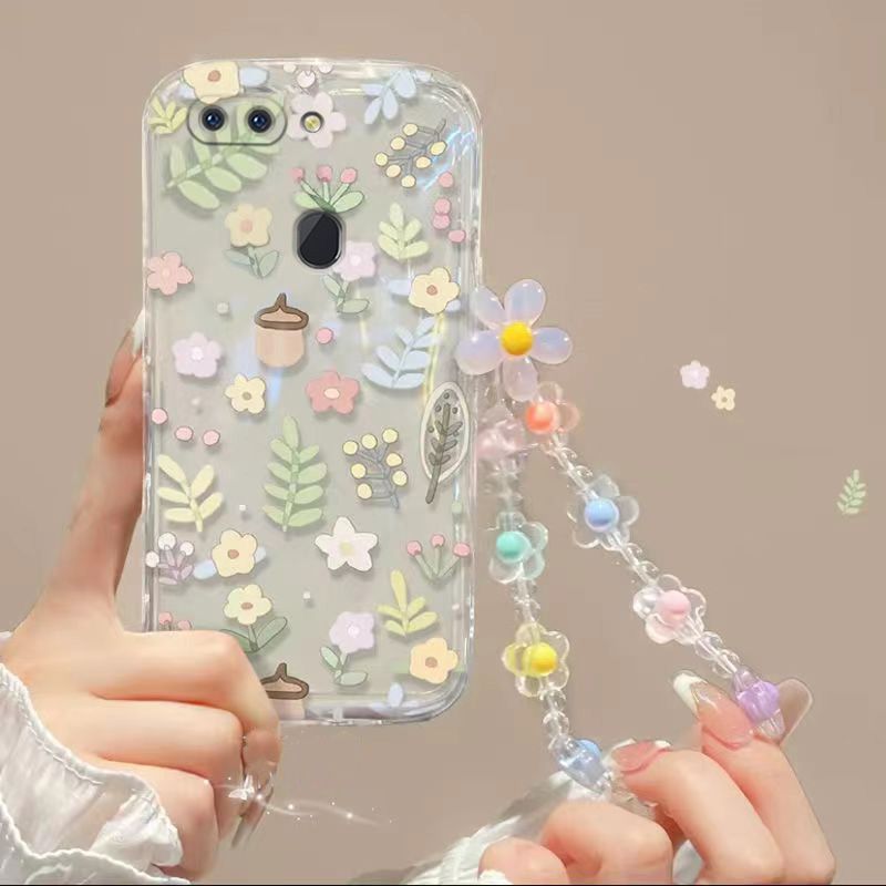 Phone Case for OPPO R15 Fashion Flowers Soft Case Fall Prevention Protective Cover for OPPO R15
