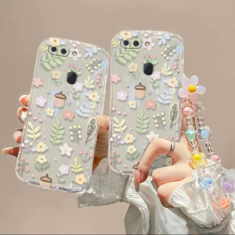 Phone Case for OPPO R15 Fashion Flowers Soft Case Fall Prevention Protective Cover for OPPO R15