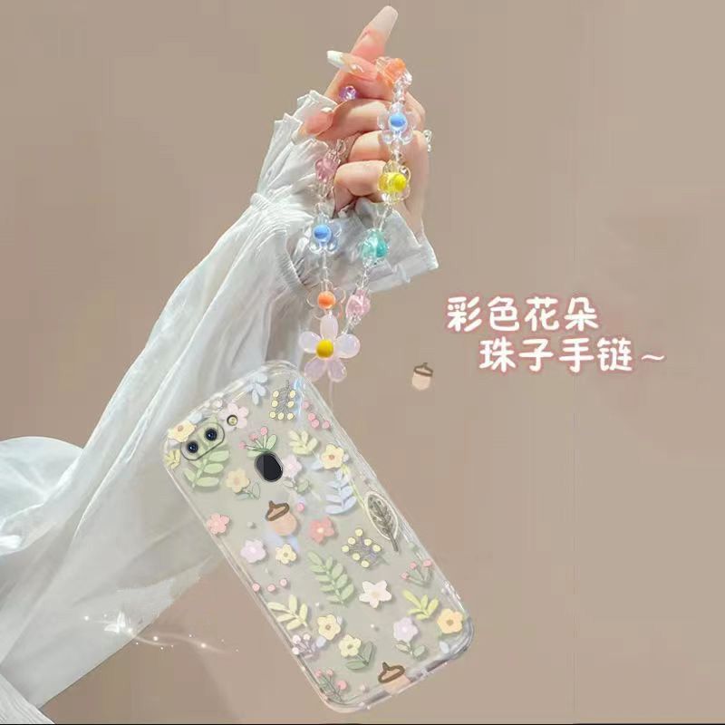 Phone Case for OPPO R15 Fashion Flowers Soft Case Fall Prevention Protective Cover for OPPO R15