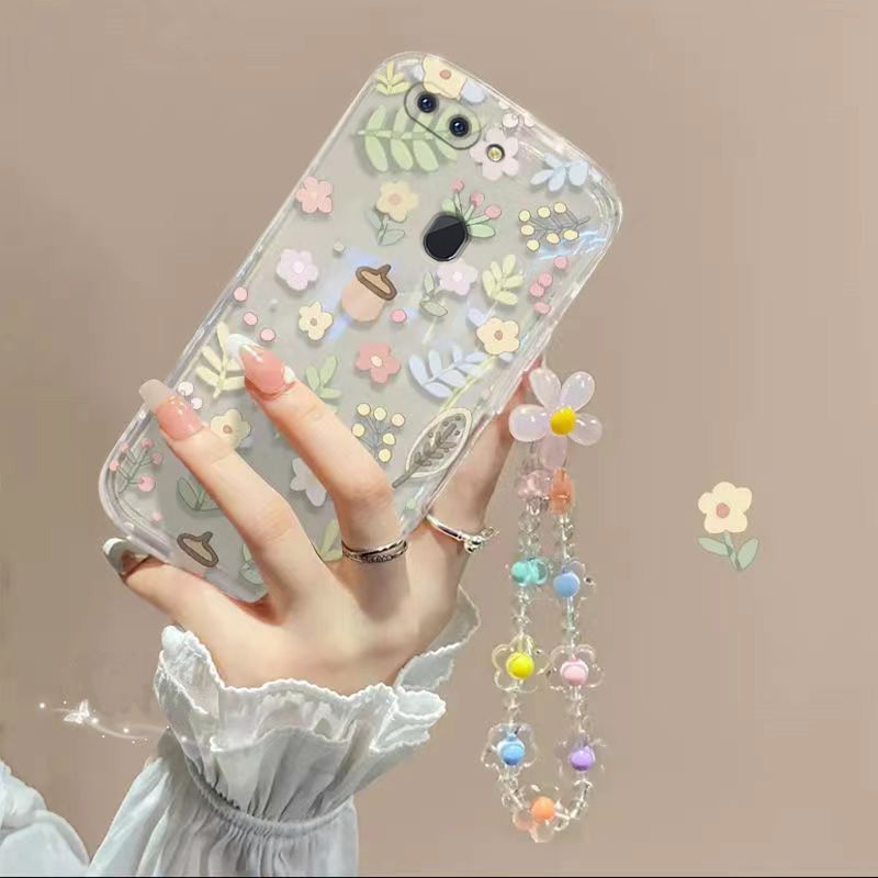 Phone Case for OPPO R15 Fashion Flowers Soft Case Fall Prevention Protective Cover for OPPO R15