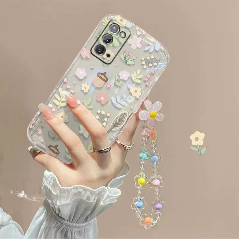 Phone Case for Samsung Galaxy Note 20 Fashion Flowers Soft Case Fall Prevention Protective Cover for Samsung Galaxy Note20