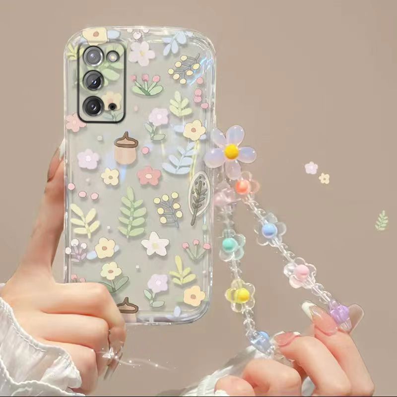 Phone Case for Samsung Galaxy Note 20 Fashion Flowers Soft Case Fall Prevention Protective Cover for Samsung Galaxy Note20