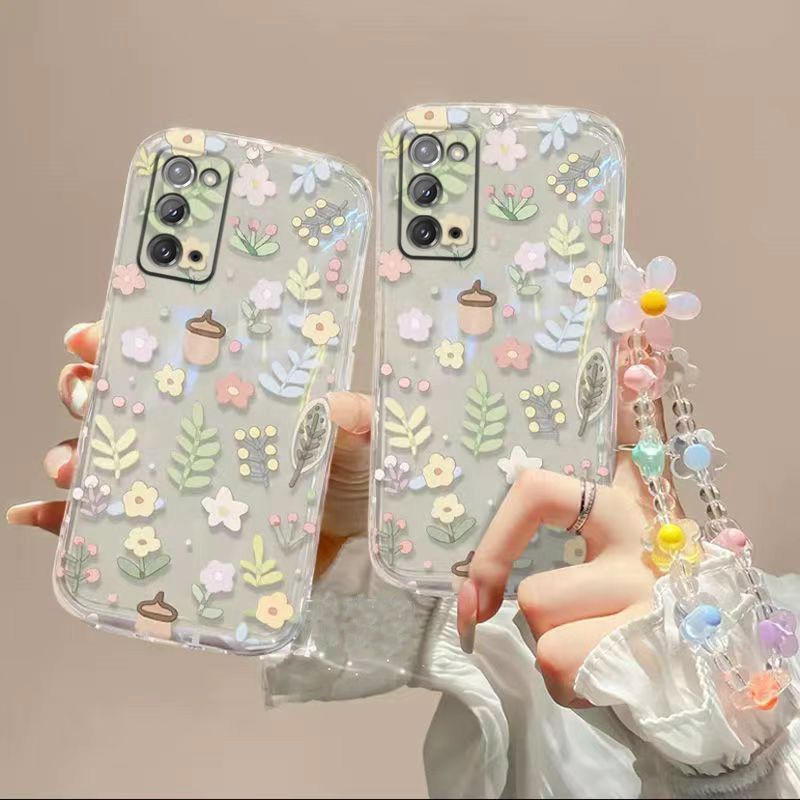 Phone Case for Samsung Galaxy Note 20 Fashion Flowers Soft Case Fall Prevention Protective Cover for Samsung Galaxy Note20
