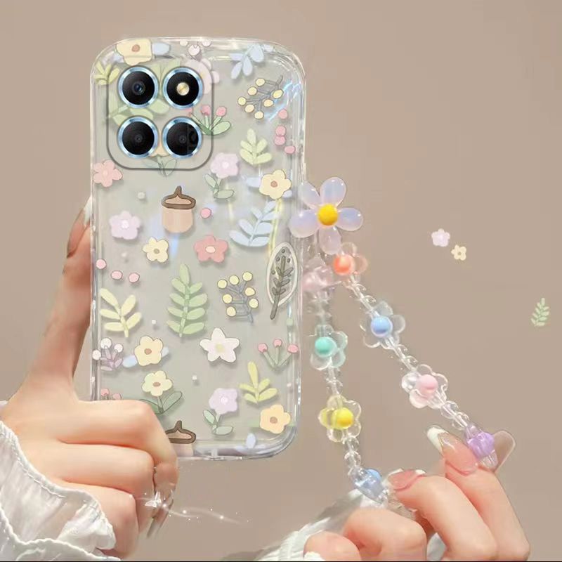 Phone Case for Honor 70 Lite Fashion Flowers Soft Case Fall Prevention Protective Cover for Honor 70 Lite