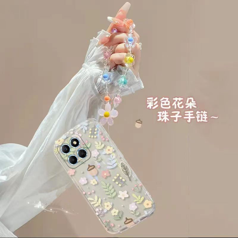 Phone Case for Honor 70 Lite Fashion Flowers Soft Case Fall Prevention Protective Cover for Honor 70 Lite