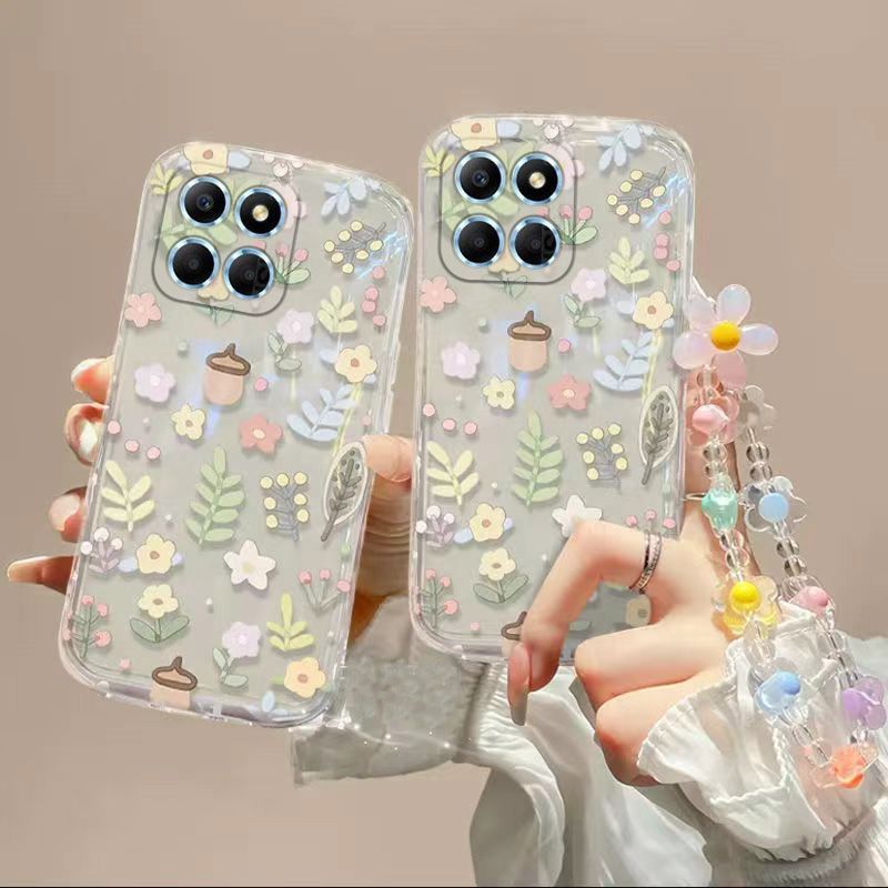 Phone Case for Honor 70 Lite Fashion Flowers Soft Case Fall Prevention Protective Cover for Honor 70 Lite
