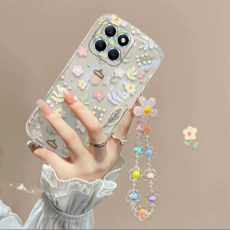 Phone Case for Honor 70 Lite Fashion Flowers Soft Case Fall Prevention Protective Cover for Honor 70 Lite