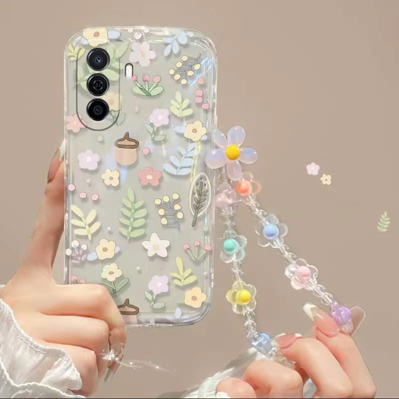 Phone Case for Huawei Nova Y70 Y70 Plus Fashion Flowers Soft Case Fall Prevention Protective Cover for Huawei Nova Y71