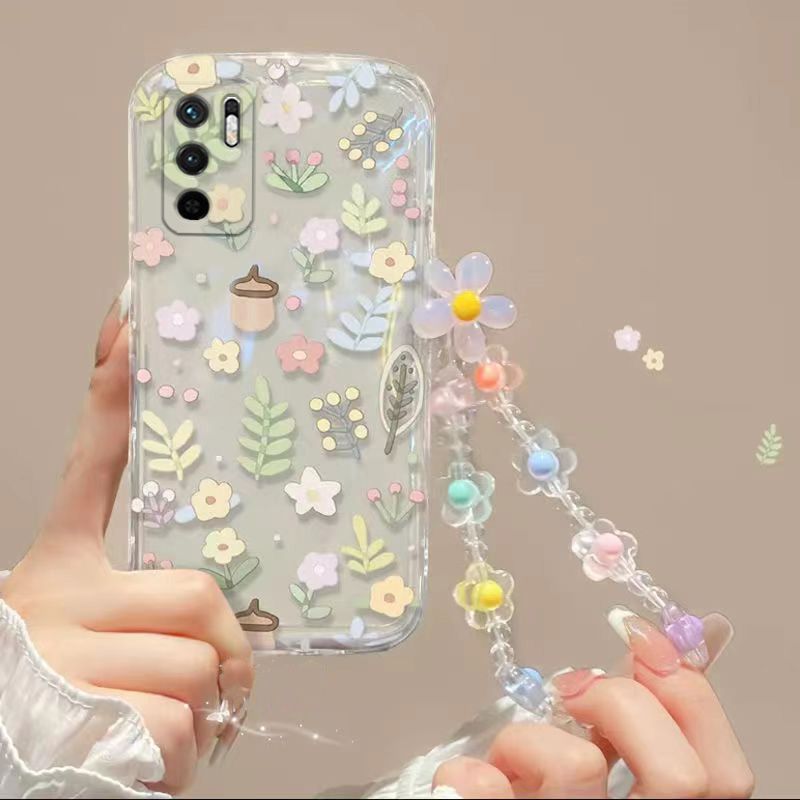 Phone Case for Xiaomi Redmi Note 10 5G Fashion Flowers Soft Case Fall Prevention Protective Cover for Xiaomi Redmi Note 10 5G
