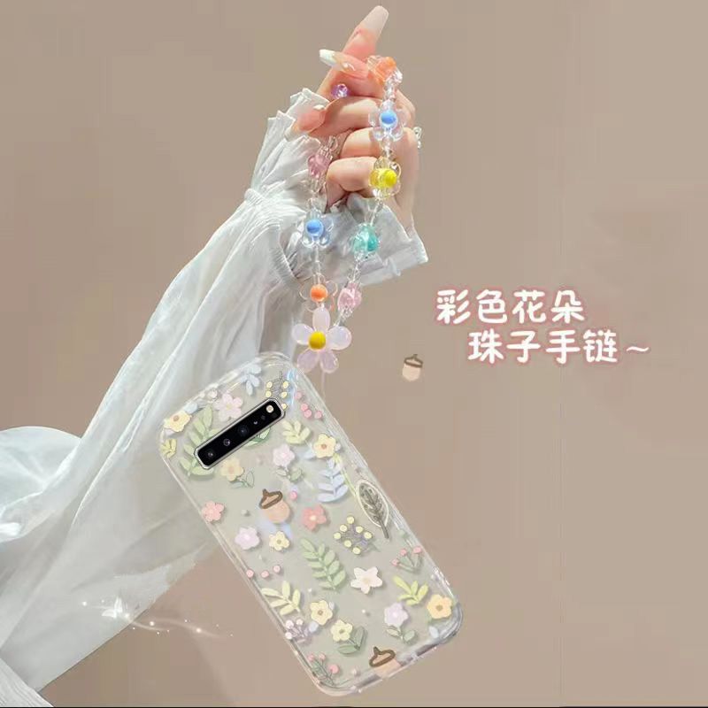 Phone Case for Samsung Galaxy S10 6.7" Fashion Flowers Soft Case Fall Prevention Protective Cover for Samsung Galaxy S10 5G