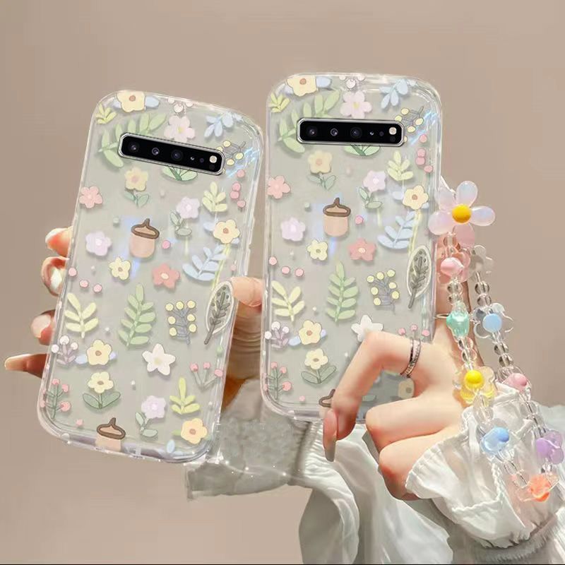 Phone Case for Samsung Galaxy S10 6.7" Fashion Flowers Soft Case Fall Prevention Protective Cover for Samsung Galaxy S10 5G