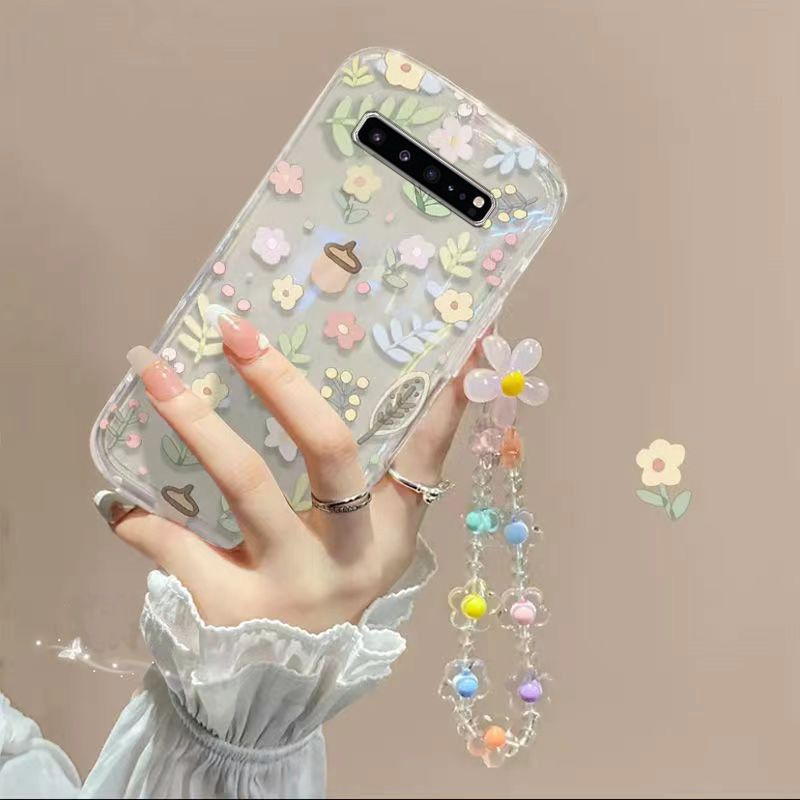 Phone Case for Samsung Galaxy S10 6.7" Fashion Flowers Soft Case Fall Prevention Protective Cover for Samsung Galaxy S10 5G