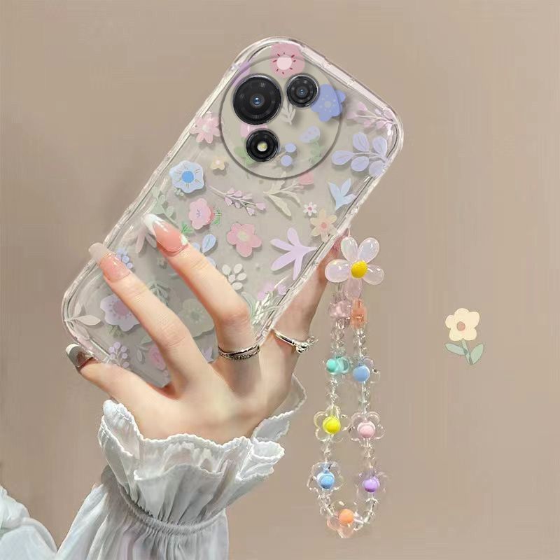 Phone Case for TCL 60 5G Fashion Flowers Soft Case Fall Prevention Protective Cover for TCL 60 5G