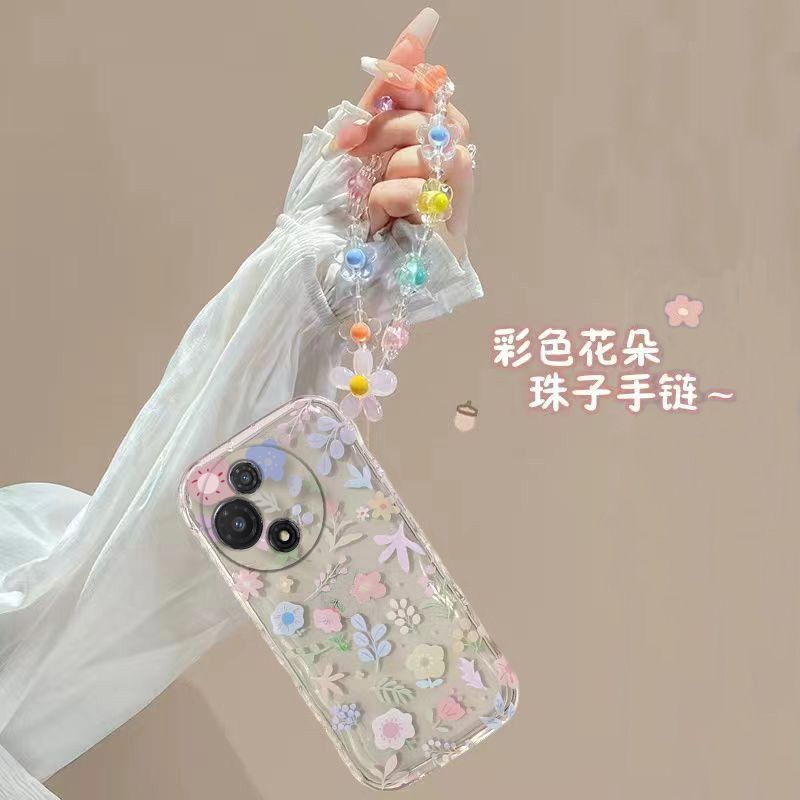 Phone Case for TCL 60 5G Fashion Flowers Soft Case Fall Prevention Protective Cover for TCL 60 5G